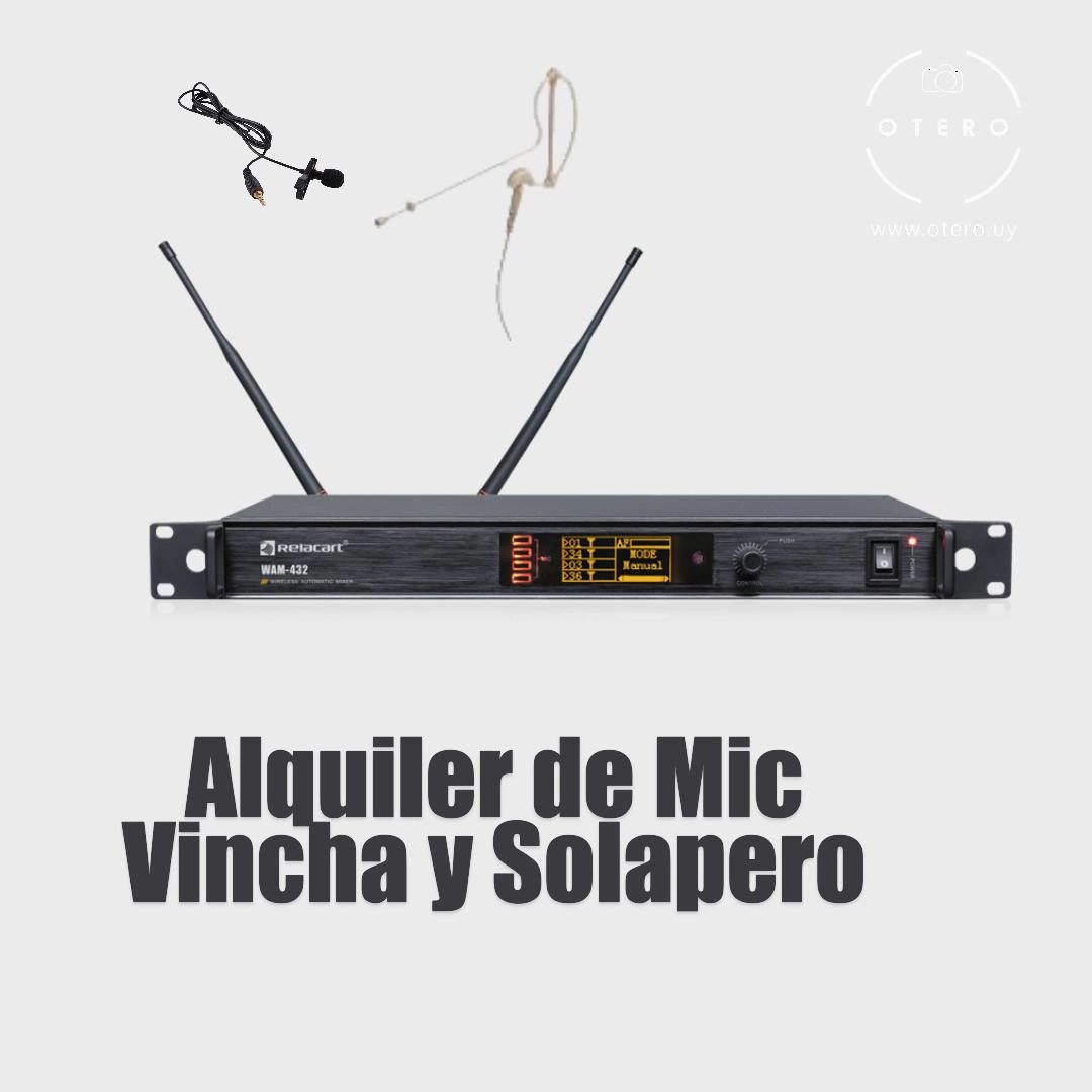 Micrófono vincha y solapero profesional