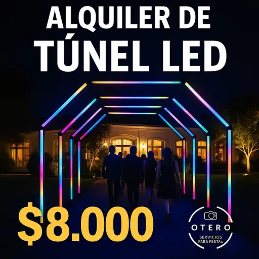 Túnel LED de 5 estructuras para entradas de eventos